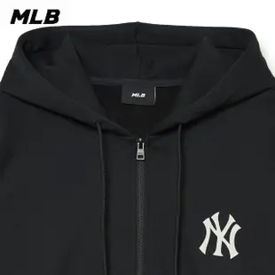 【MLB】大Logo拉鍊連帽外套 紐約洋基隊(3ATRB0236-50BKS)