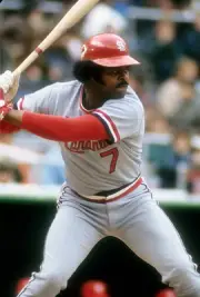 Reggie Smith St. Louis Cardinals bats a Major League Baseball game- Old Photo 2