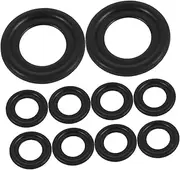 ULTECHNOVO 10pcs Oil Pan Screws and Gaskets Oil Drain Plug Gasket Leak-proof Sealing Gasket Bathtub Drain Seal Silicone Ring Gasket Replacement Bathtub Sink Drain Gasket Rubber Black