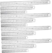 SHINEOFI 4sets High Precision Ruler Machinist Ruler Metric Scale for Woodworking 3pcs*4
