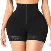 AfruliA Butt Lifter Tummy Control Panties Fajas Colombianas BBL Shorts Hip Enhancer Flat Belly Sheath Waist Trainer Body Shapers B front zipper XXL