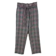COTTON ON Shannon Pant US 4 Monika Check Print Red Black Plaid Paperbag NWT B36