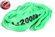 2 x Round Lifting Sling LOADSET 2T AS4497 Test Certificate Colour Coded