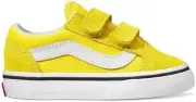 Vans Toddler Old Skool V, Blazing Yellow/True White, Size 5 Toddler Hook & Loop