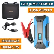 99000mAh Portable Car Jump Starter 12V Power Bank Pack Battery Charger Booster
