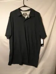 Volcom Polo Shirt Mens 2XL Black Wowzer Polo SS Short Sleeve Casual Skatewear