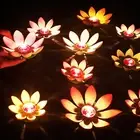 Floating Lotus Light Creative Lotus Flower Lamp Pond River Wishing Lamp Portable