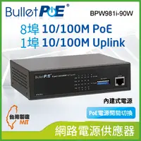 在飛比找PChome24h購物優惠-BulletPoE BPW981i-90W 8-PORT 1