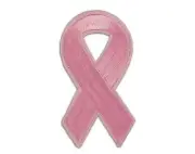 | Breast Cancer Awareness Sew-On/Iron-On Patch - Pink Ribbon Sew-On Patch for...