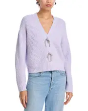 French Connection Babysoft Sparkly Bow Embellished Cardigan