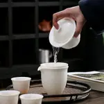 德化高白瓷純手工手造蓋碗茶具陶瓷三才杯蓋碗茶碗泡茶