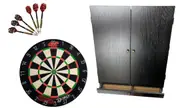 SHOT DARTS Bandit Duro Bristle and Tex Darts Black Cabinet with Storage Drawer