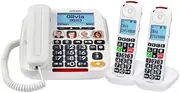 Oricom Care920-2 Amplified Big Button Home Phone Combo - Hearing aid, T-Coil Compatible, Speaker, Amplified Volume, Loud Ringer, Backlit Display, Talking Digits, Visual Ring Indicator