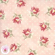 Moda SANCTUARY 44251 12 Pink Floral White Polka Dots 3 SISTERS Quilt Fabric
