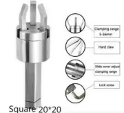 1pc CNC Lathe Bar Puller Automatic Feeder Claw Clamp Square Crank Handle 20*20mm