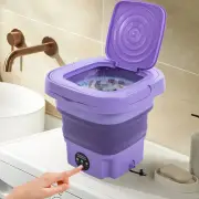 8L Mini Washing Machine Bucket Folding Portable Laundry Machine Clothes Washing