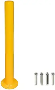 Yellow Heavy Duty Steel Bollard Post with Heavy Duty Dynabolts