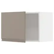 METOD wall cabinet, white/Upplöv matt dark beige, 60x37x40 cm