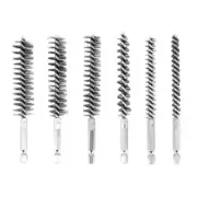 6 Pieces of Drilling Brushes, Twisted Wire Stainless Steel Cleaning Brushes7400