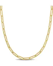 10K Italian Gold Paperclip Chain Necklace