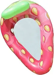 Pool Float Lounge Strawberry,Pool Hammock Mesh Floating Lounger | Ultra-Comfort Cooling Pool Raft for Kids Adults, Outdoor Water Supplies Buniq
