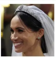 Royal Meghan Markle Crystal Bridal Tiara Celebrity Wedding Crown Headpiece