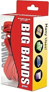 Alliance Rubber 00699 Big Bands for Oversized Jobs, 48 Pack of Large Elastic Bands (7" x 1/8", Red)