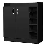 ALFORDSON Shoe Cabinet Shoes Storage Rack 21 Pairs Adjustable Cabinets Organiser Drawer Shelf with 9 Shelves and Anti-tip Kit, Wooden Home Furniture for Living Room, Entryway, Hallway, (Salus Black)