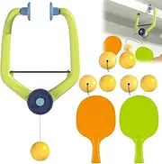Ztaovn Door Ping Pong Game, Doorway Ping Pong, Door Jam Pong Without Table, Door Frame Ping Pong Ball Device, Adjustable Hanging Table Tennis Trainer, Portable Paddle & Ball Exercise for Kids