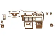 Walnut Wood Grain Dash Trim Kit Set for Renault T-Cabin 2015-2023 Truck Interior