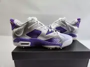 Jordan Retro 6 G NRG Metallic Silver Oxygen Purple Golf Shoes - SU23 Size 11