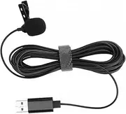 Yardwe Conference Microphone Omnidirectional Lapel Clip on Mic Phone Recording Mic Microphone for Computer