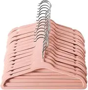 ManGotree Baby Hangers, Childrens Hangers Kids Coat Hangers with Ultra Thin & Non-Slip Design 15 Pack (Pink)