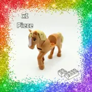 Lego Medium Nougat Horse, Movable Neck, Tan Tail and Mane Part bb1279c01pb06