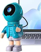 Kids Night Light Projector - Astronaut Bedside Lamp,Colorful Heat-Resistant Projector Night Light for Night Light Blends Artistic Design and sculptural Lighting Art tWorkplace, Bedroom, Home, Nursery