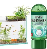 Water Purifying Tablets | 1 Bottle of Aquarium Water Purification Tabs | Natural Fish Tank Accessories, Aqua Purifier, Safe Fish Supplies for Removes Algae