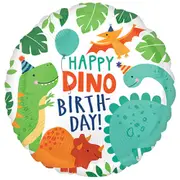 Dinosaur Dino-Mite Happy Dino Birthday Foil Balloon