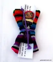 1 Guatemala WORRY DOLL "COZY" POUCH with 2 " doll