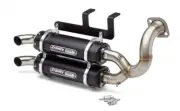 Trinity Dual Slip On Exhaust Muffler For Polaris General XP 1000 Deluxe 20-24