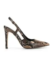 [Siren] Cipriani Stiletto Pump in Brown Snake Leather
