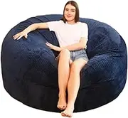 LoKori Bean Bag Chair Cover(No Filling), Washable Corduroy Bean Bag Cover for Bedroom,Lazy Recliner High Back Bean Bag Storage Cover for Adults,180x90cm
