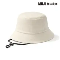 在飛比找momo購物網優惠-【MUJI 無印良品】吉貝木棉混平頂有簷帽(原色56.5-5