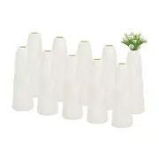 Flower Vases, 10pcs Stylish Flower Vases for Bouquet PE Flower Vase, White