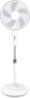 1ABOVE Heavy Duty 5 Blade Pedestal Stand Fan, 140cm Adjustable Height, 3 Speed Setting, Heavy Round Base, Oscillating, Tilting head [Energy Class A+++]