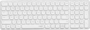 Rapoo E9350L Rechargeable Wireless Keyboard, Support 4 Devices, Ultra-Slim with Indicator Light, Quiet, 90-Day Battery Life, Full Size Keyboard with Numeric Keypad for Windows/Mac/Linux/Chrome, White