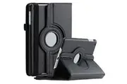 For Samsung Galaxy Tab A9 Case, 8.7 inch SM-X110 X115 Leather Smart 360 Rotate Flip Stand Case Cover (Black)