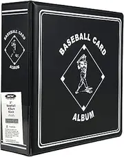 BCW Baseball Cards Album, Card Binder, Black, 3 Inch