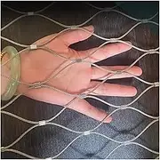 SXEVZOO 304 Stainless Steel Small Hole 3cm Rope Net 1.5mm Wire Diameter Flexible Cable Balustrade Mesh Multi-Purpose Outdoor Safety Protection Fence(1.5x4.5m)