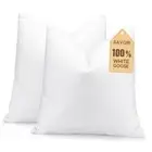 Set of 2 Down and Feather Throw Pillow Inserts 18x18 Soft Fluffy Pillow