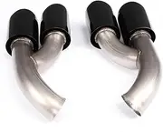 Compatible For Porsche Cayenne V6 2015-2017 Titanium Black GTS Style Car Rear Exhaust Muffler Tips Air Outlet Vent Exhause Tailtips